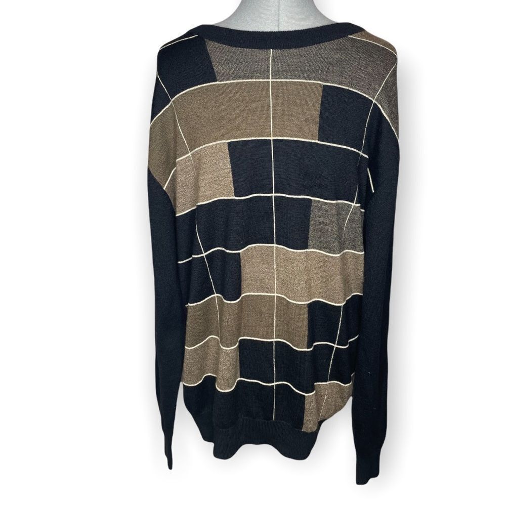 Pronto Uomo black tan crewneck Sweater size XL